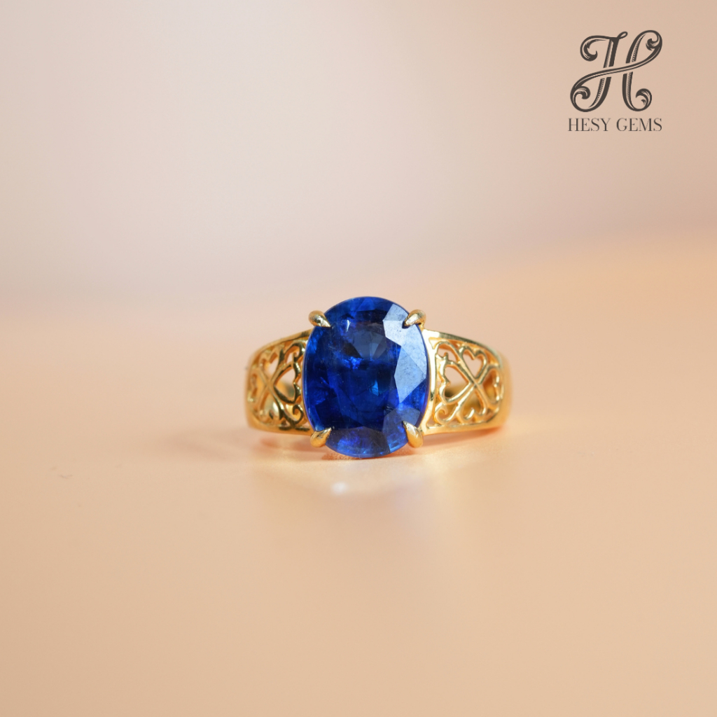 แหวน Kyanite 3.20-3.80ct ชุบYG Kyanite Ring 3.20–3.80 ct, Yellow Gold Plated