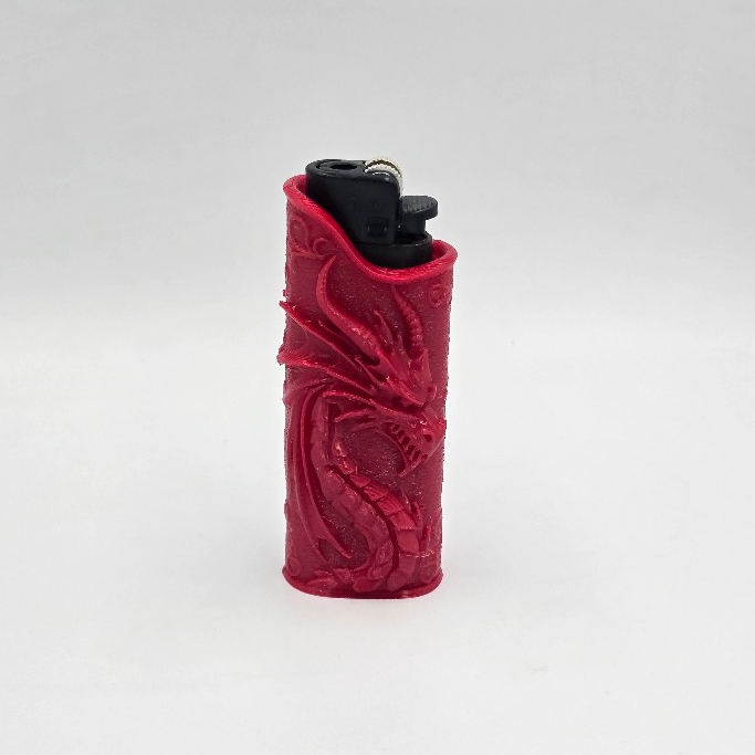 ปลอกไฟแช็ก เคสใส่ไฟแช็ก Lighter ลายมังกร (ลิขสิทธิ์ถูกต้องจากผู้ออกแบบ,Commercial License) ไม่รวมไฟแช็ค