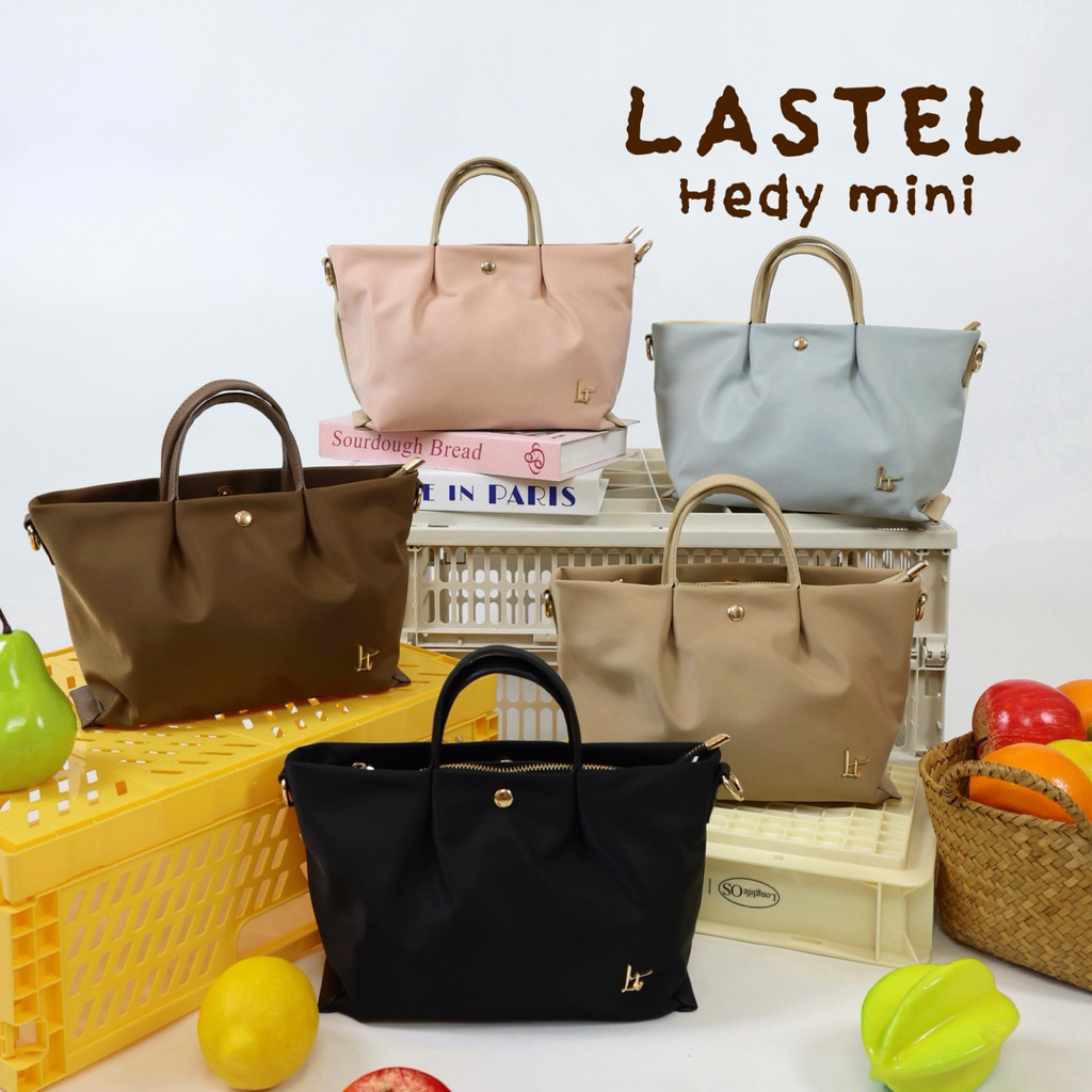 (มี2size) LASTEL - กระเป๋าสะพายรุ่นHEDY ผ้าไนล่อนทรงช้อปปิ้ง ใส่Ipadได้ ไนล่อนพรีเมี่ยม กันน้ำ💦