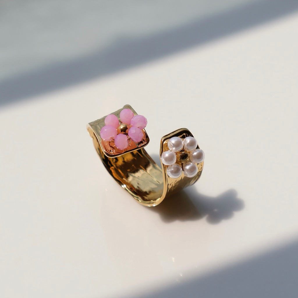 gigaglam blossie ring | แหวนดอกไม้ สแตนเลสตีล ฟรีไซส์