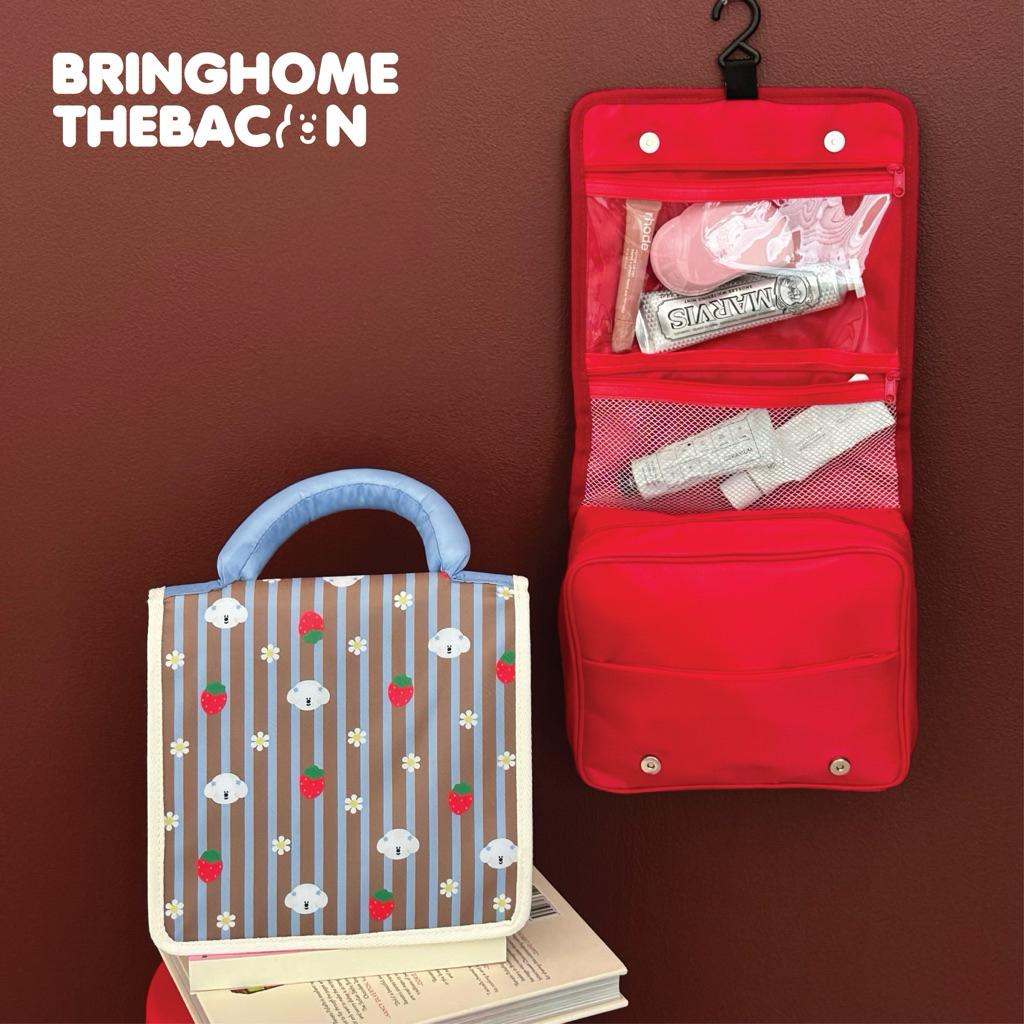 Bringhome Hanging bag กระเป๋าแขวนในห้องน้ำ จัดระเบียบ ใส่อุปกรณ์อาบน้ำ เครื่องสำอาง