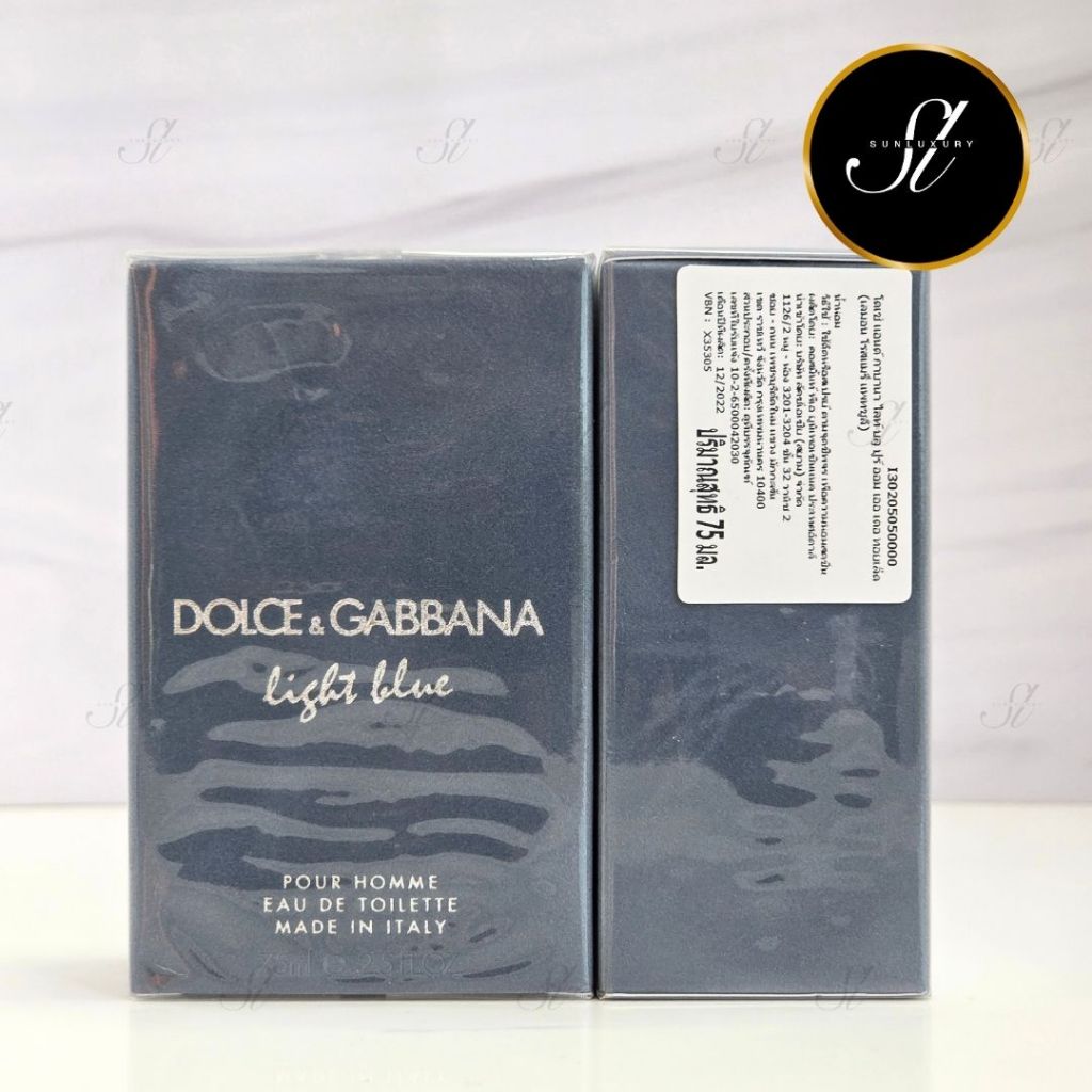 ✨D&G Light Blue  pour homme eau de toilette 75ml✨ป้ายไทย💯