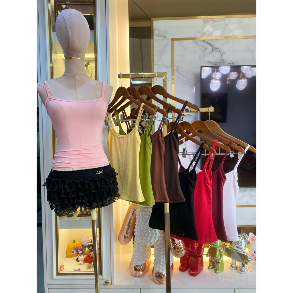 mnv_shop   สายเดี่ยว เรย่อนเกรดA ผ้าหนา