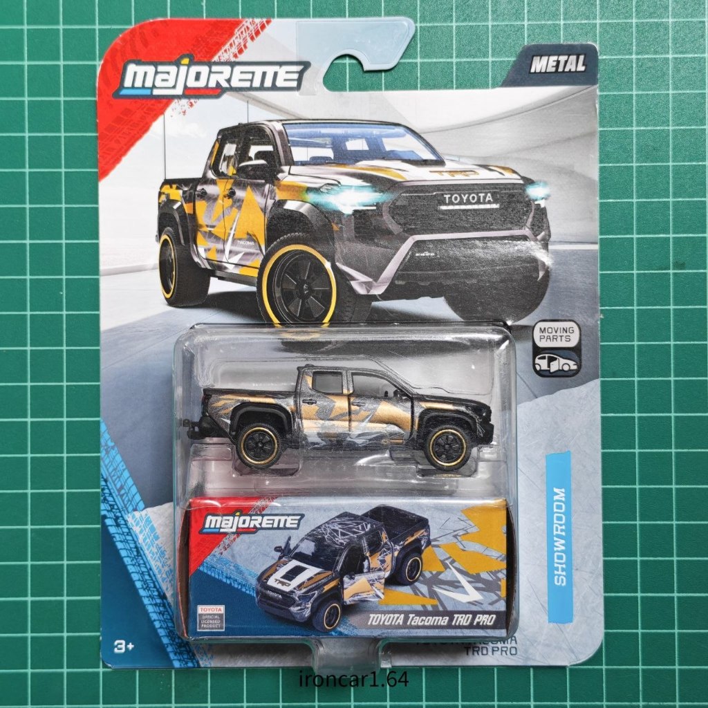โมเดลรถ majorette Toyota Tacoma TRD Pro สีเทา ลายแต่ง ล้อยาง