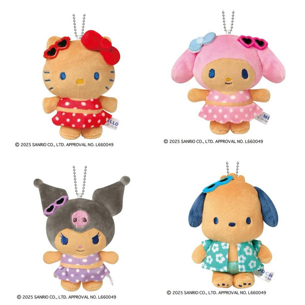 พวงกุญแจ Sanrio คอล Night Party Plush Keychain แท้ 100%