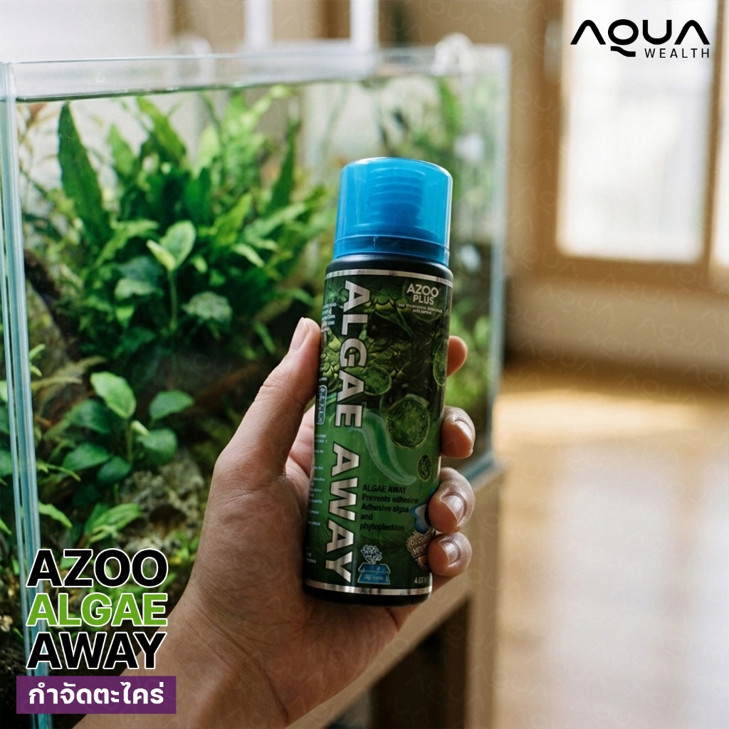 AZOO Algae Away ลดตะไคร่น้ำ ยับยั้งการเกิดสาหร่าย ในตู้ไม้น้ำ