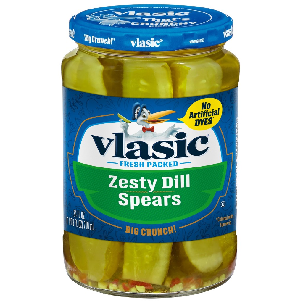 Vlasic Zesty Dill Spears 710ml  ดิลล์สเปียร์ รสจัดจ้าน
