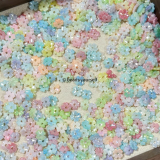 ลูกปัดดอกไม้ ดอกโคลเวอร์ ดอกพลัม (7มิล)