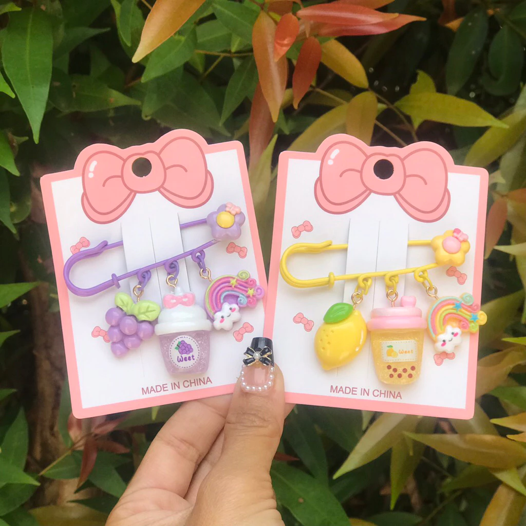 🌷KN16 เข็มกลัดแฟชั่น สไตล์แฟชั่นเกาหลี 6 ซม.(พร้อมส่ง)