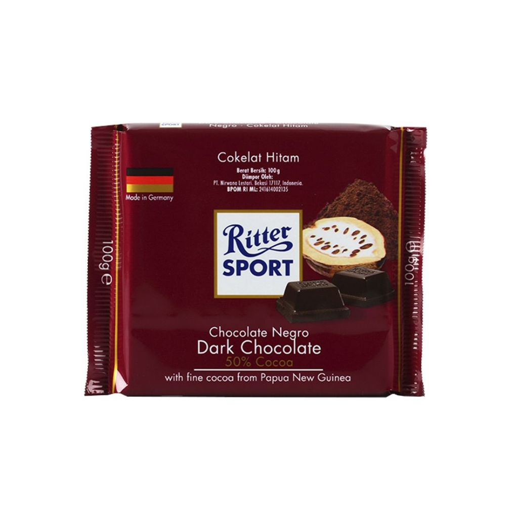 AFBS  Ritter SPORT Dark Chocolate 50% 100g. #1109563