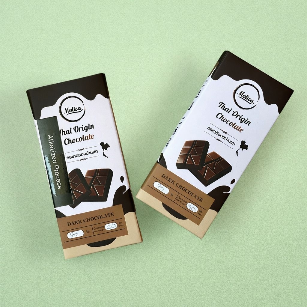 [ฤดูฝน] 30g. Molica craft chocolate70% milk free bean to bar คราฟ ช็อกโกแลตคราฟ (ไม่ใส่นม)