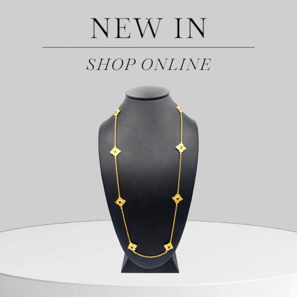 Flora Gold Line with Iolite
