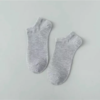 พร้อมส่ง!!ถุงเท้าข้อสั้นสีพื้น เนื้อนุ่มสบายเท้า ฟรีไซต์