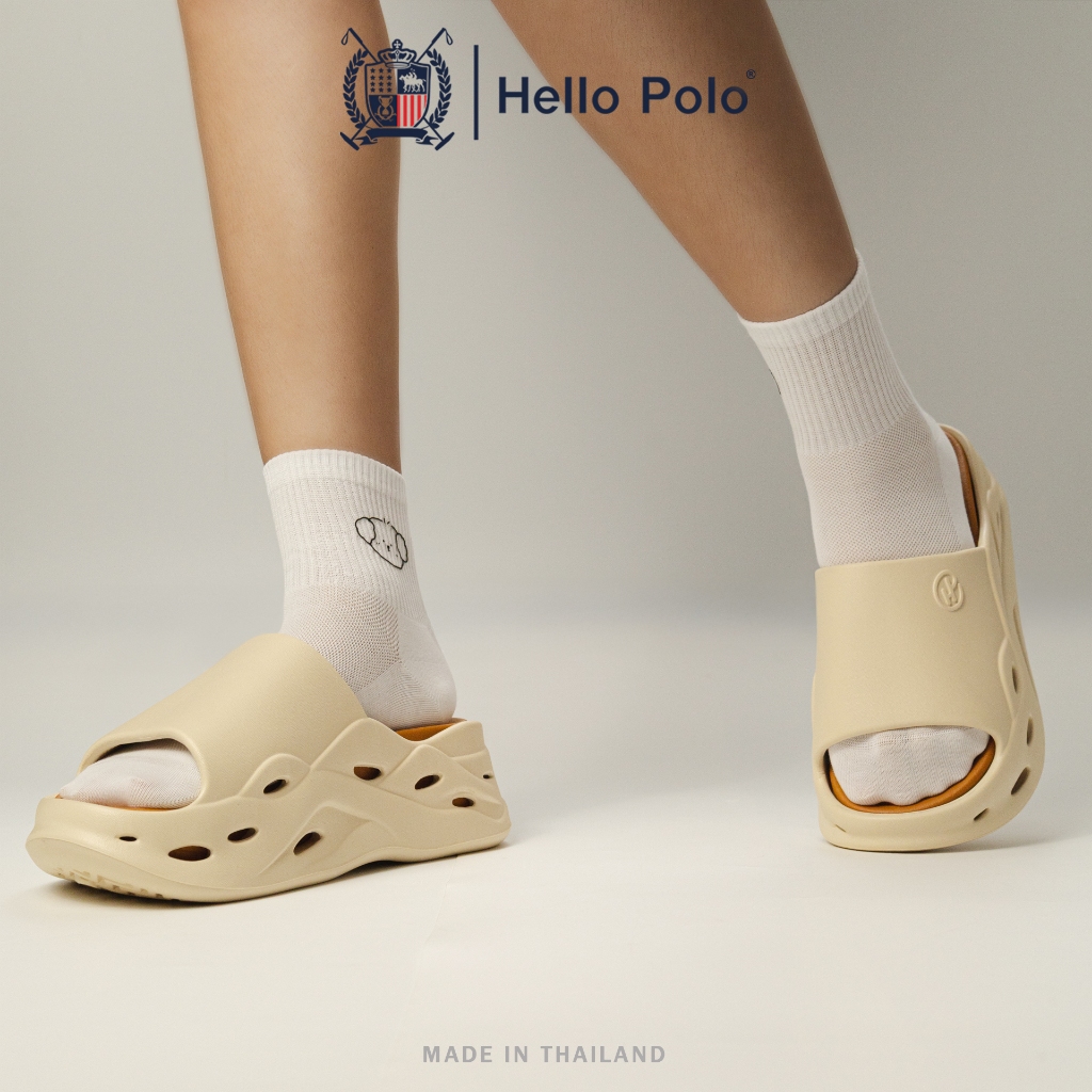 Hello Polo รองเท้าแตะผู้หญิง รองเท้าแฟชั่นลําลอง พื้นถอดล้างได้ กันลื่นและทนทาน อ่อนนุ่ม วัสดุEVA เหมาะกับฤดูร้อน HP8066