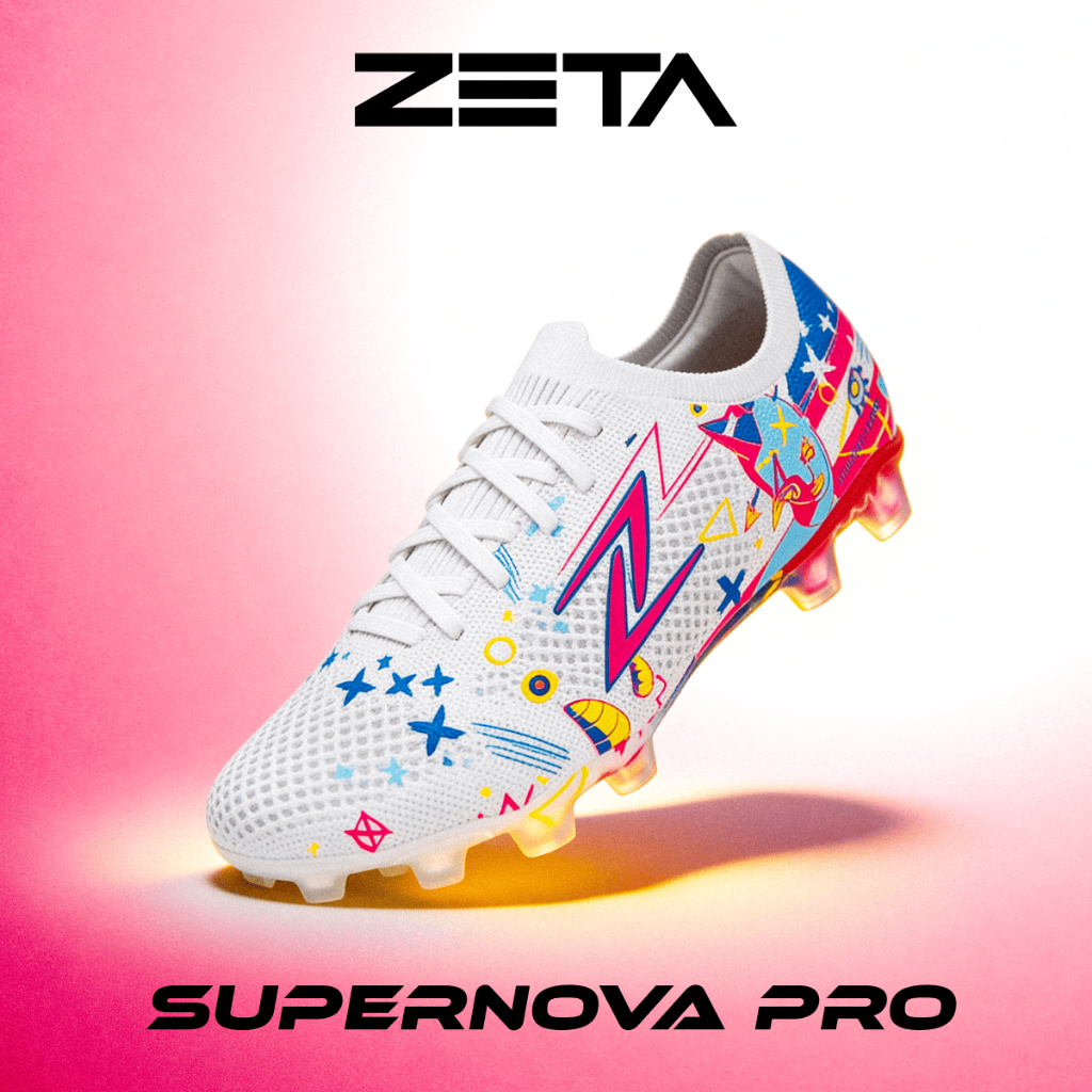 ZETA ซีต้า รองเท้าฟุตบอล รุ่น SUPERNOVA PRO BOZO ZTFSC08WB WHITE/ LT. BLUE *น้ำหนักเบา นุ่ม ทนทาน*