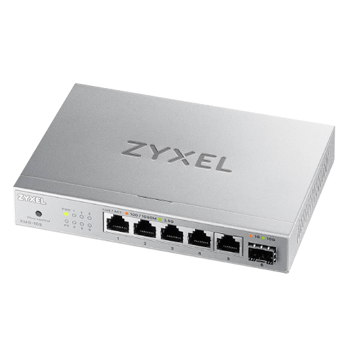 Zyxel (XMG-105) 5-Port Unmanaged 2.5GbE Access Switch w/ 1 x 10G SFP+ Port