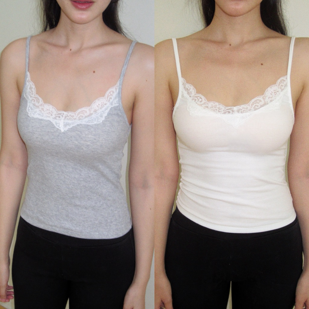 MVBKK IVY LACE TANK TOP เสื้อสายเดี่ยวลูกไม้ผ้าร่อง
