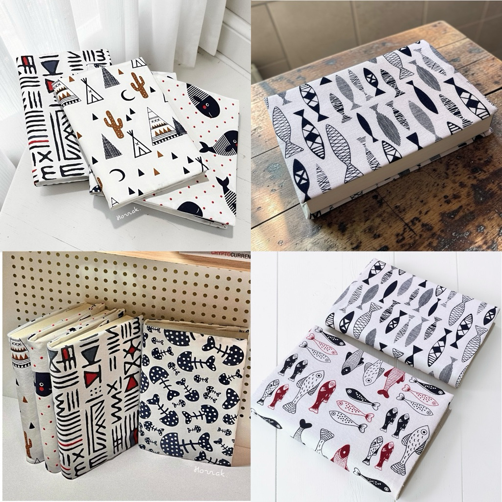 Made-to-Order ปกห่อหนังสือผ้า  A6 / B6 / A5 / A5+ / B5 / A4  Collection Simple Stories (ห่อรัก) Book cover