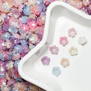 (พร้อมส่งจากไทย) ลูกปัดดอกไม้ ดอกบ๊วย ดอกโป๊ยเซียน 35ชิ้น ดอกซากุระ