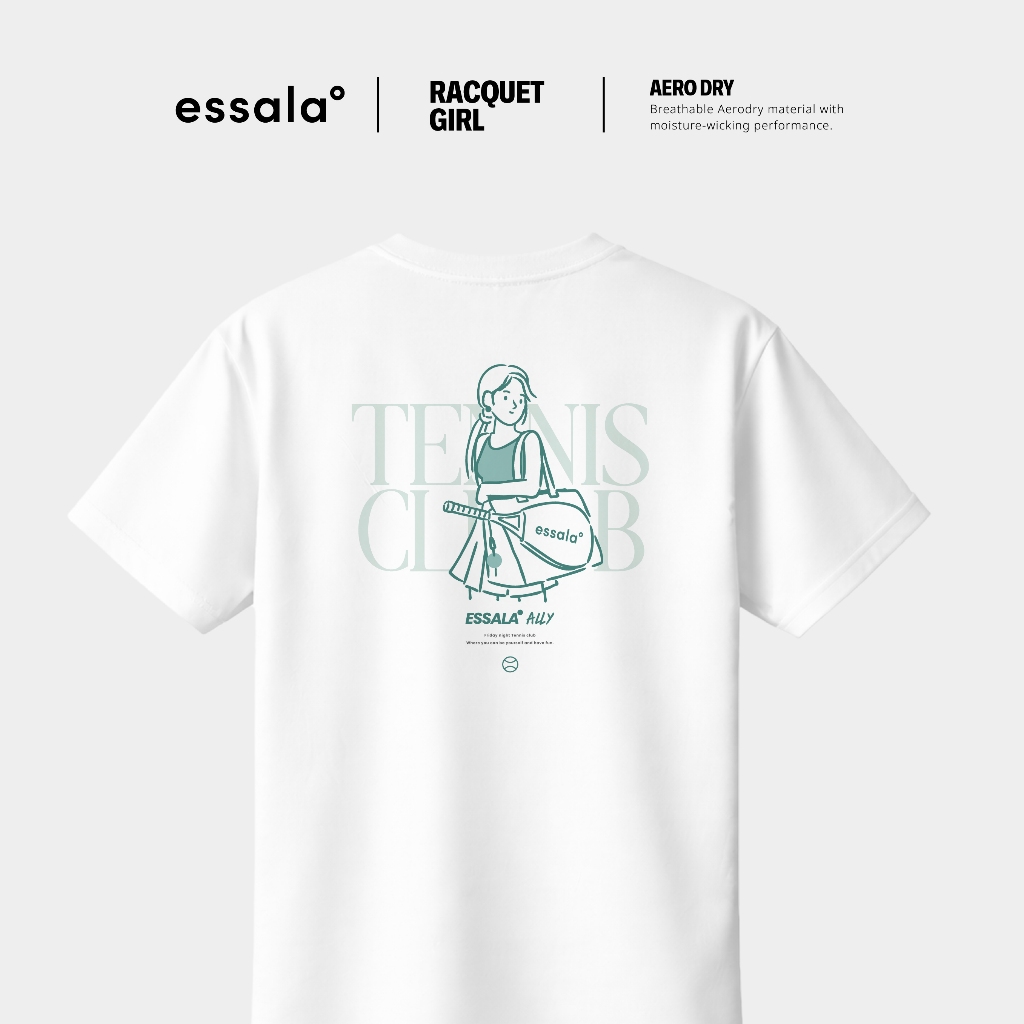 Essala Racquet Girl COL. เสื้อกีฬา นุ่ม ระบายอากาศดี ไม่ติดตัว ผ้าไมโคร Aero Dry l Ally Tennis