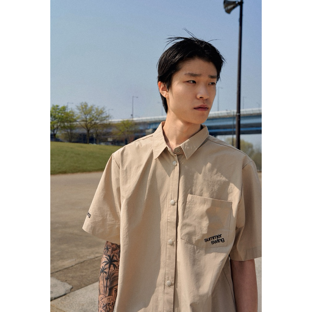 Summer Swing Thomas Tops Beige/ เบจ [UNISEX & UPF 50 protection ]