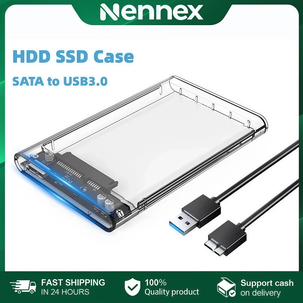 กล่องใส่ฮาร์ดไดรฟ์ USB 3.0 แบบใส SSD ขนาด 2.5 นิ้ว รองรับโปรโตคอล UASP เหมาะสำหรับฮาร์ดไดรฟ์ขนาด 7-9.5 มม. ขนาด 2.5 นิ้ว