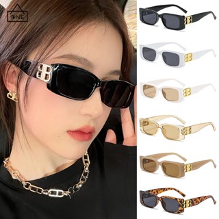 COD❤️แว่นตากันแดดกรอบเหลี่ยมวินเทจแฟชั่นสไตล์เกาหลีป้องกันรั…