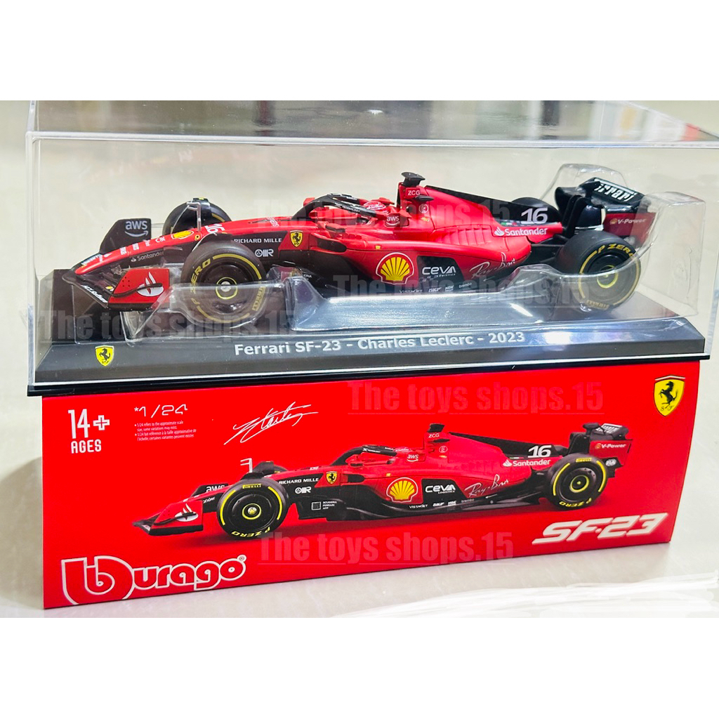 โมเดลรถฟอร์มูลาวัน1:24 burago Ferrari SF-23 Carlos