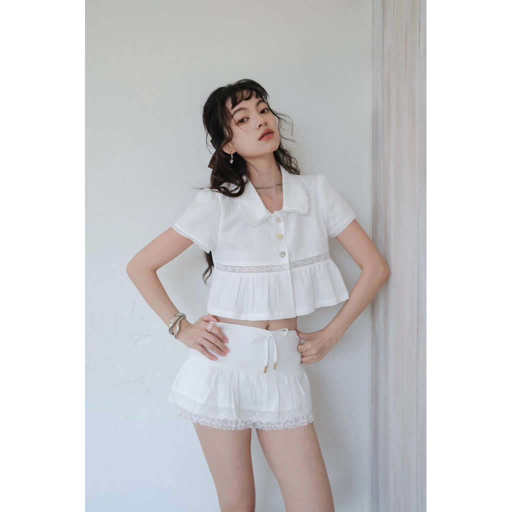FIA LACE WHITE SKORTS 🚩Shopee Exclusive ลด 25% (25-30 APRIL) เก็บโค้ดที่ Shopee Trendy