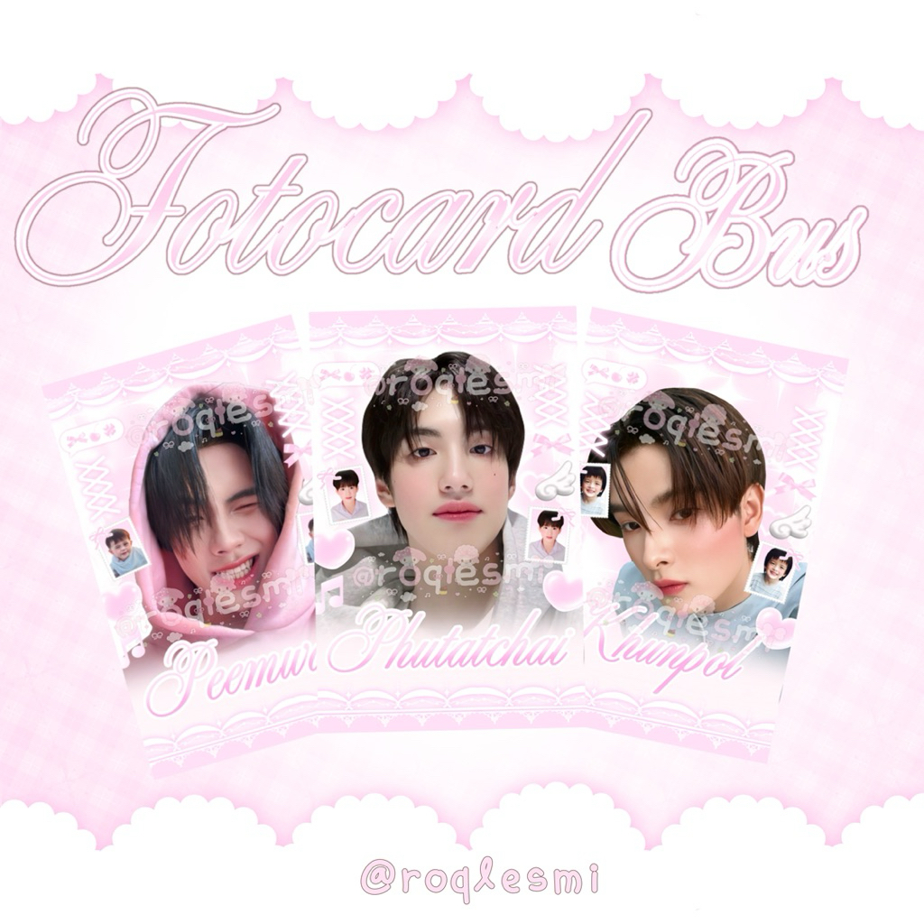 ׅ ⸝⸝ ᱸ โฟโต้การ์ดแฟนเมด วงบัส 1แพ็คได้ 12ใบ หน้าหลังเหมือนกันค่ะ ขนาด85x54 ໒꒰ྀི∩ ⸝⸝ ∩꒱ྀིა
