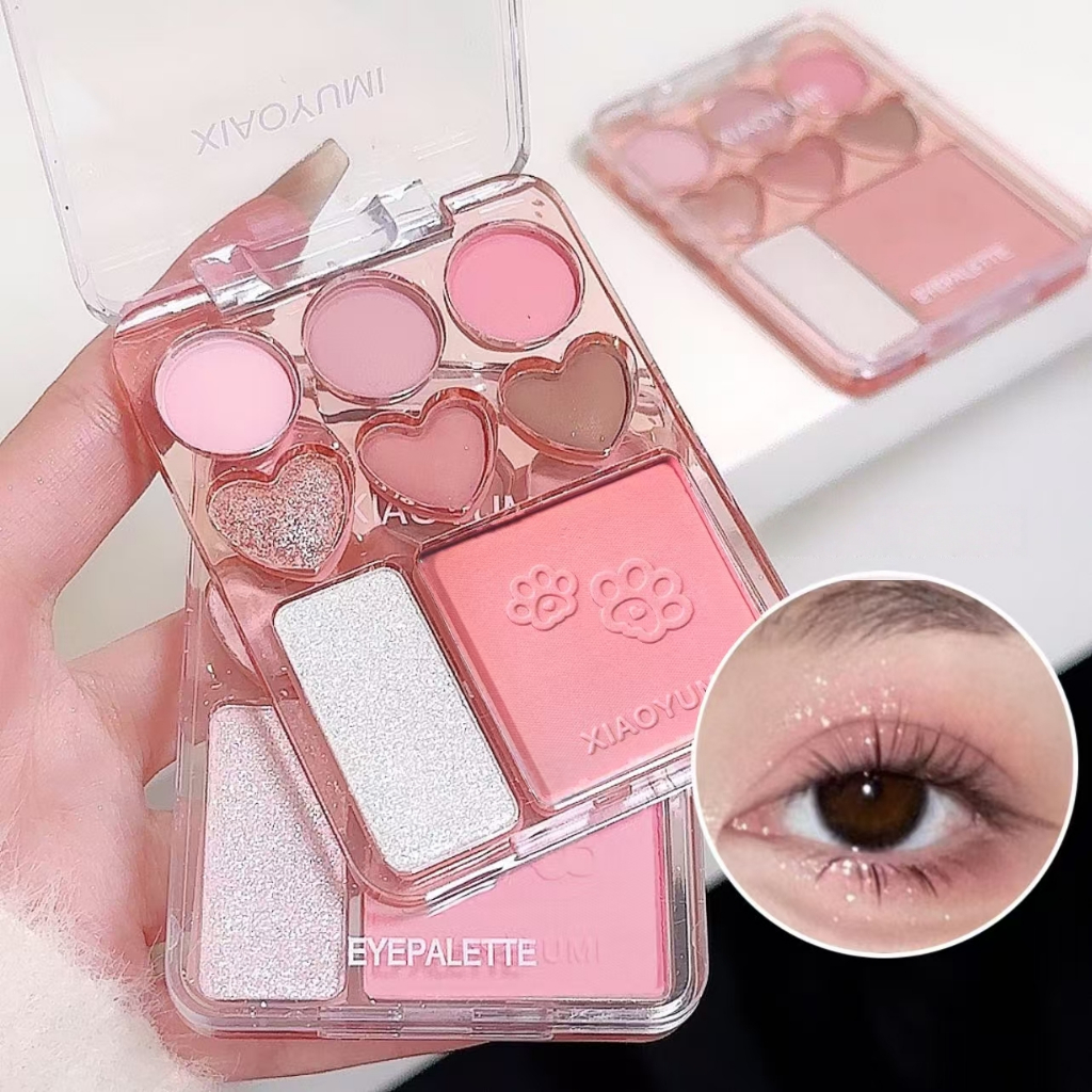 YOTAI อายแชโดว์ พาเลทอายแชโดว์ 8 สี Eyeshadow เนื้อใยไหม เนื้อแมท ประกายชิมเมอร์ กลิตเตอร์ สีสวย กันน้ํา ติดทนนาน XYM-A#