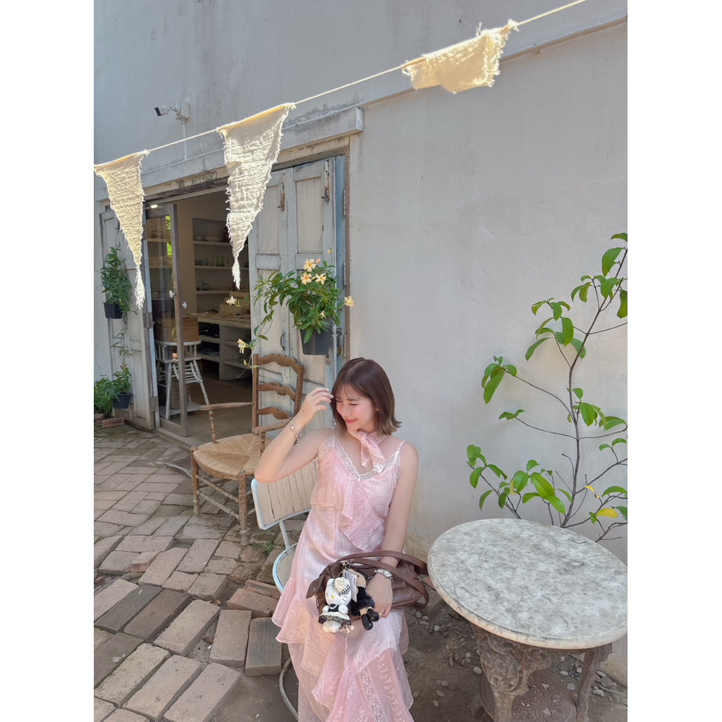 dress017- A little princess dress 👧🏻👑 ✨ เดรสแต่งระบายลูกไม้ 🎀 รูปที่ 3