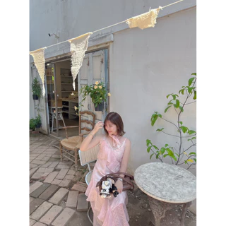 dress017- A little princess dress 👧🏻👑 ✨ เดรสแต่งระบายลูกไม้ 🎀