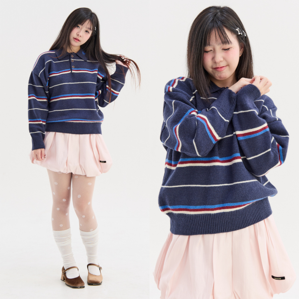 (พร้อมส่ง)Bemingtop1032(S-XL)-BMG Soft Stripe Polo — Everyday มีสไตล์ ใส่สบายทุกลายเส้น รูปที่ 4