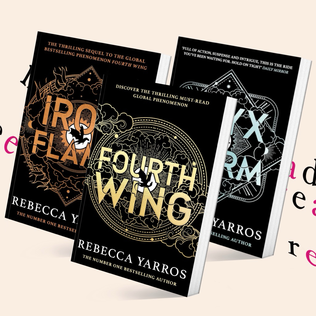 Fourth Wing #1 / Iron Flame #2 / Onyx Storm #3 by Rebecca Yarros (หนังสือภาษาอังกฤษ)