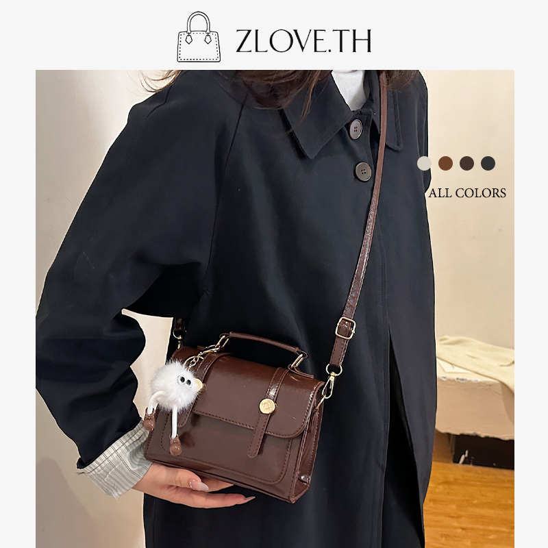 ZLOVE กระเป๋าสะพายคู่วินเทจ แฟชั่นและเรียบง่าย สไตล์วิทยาลัย จับคู่ได้ง่าย กระเป๋าสวย