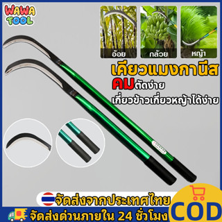 💥COD💥เคียวเหล็กแมงกานีส 60/80cm เคียวแมงกานีส เคียวเกี่ยวหญ้…