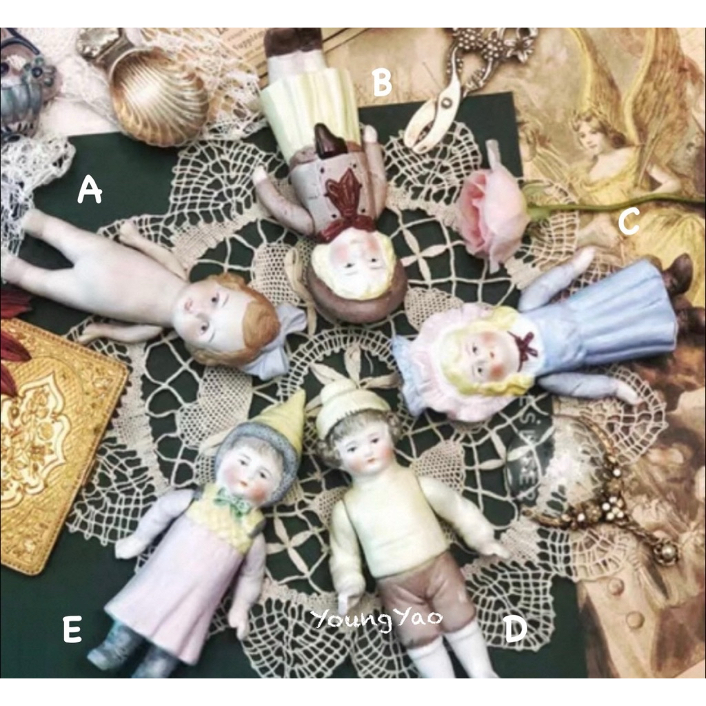 Porcelain Retro Style Hand-Painted Ceramic Doll