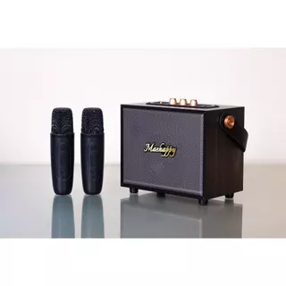 Mashappy รุ่น MH-R1(แถมไมค์2ตัว） ลำโพงบลูทูธไมโครโฟนคู่ แบบพกพา ลำโพงร้องคาราโอเกะ USB TF/ BT ลำโพงบลูทูธแบ