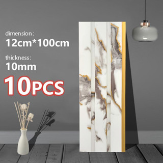 10PCS ตกแต่งผนังด้วยไม้เทียม ไม้ระแนงเทียม ไม้เทียมตกแต่งผนั…