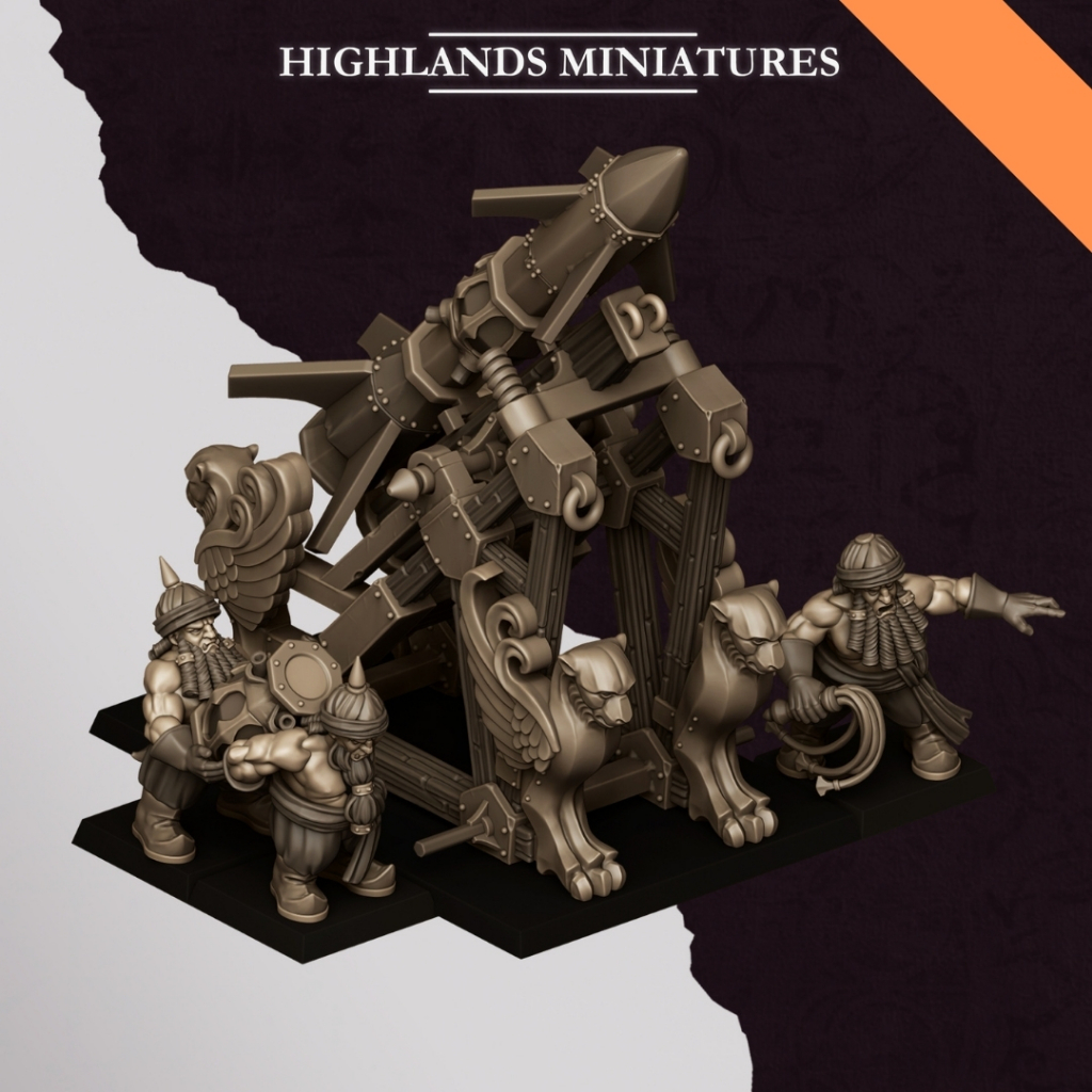 Sons of Marduk Rocket Launcher and Crews - Sons of Marduk - Humanoid Dwarf / 32mm scale 3D printed m