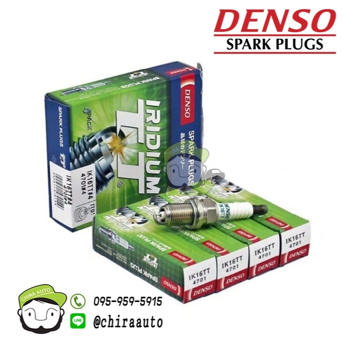 หัวเทียน DENSO IRIDIUM TT แท้ เบอร์ IK16TT Chiraauto
