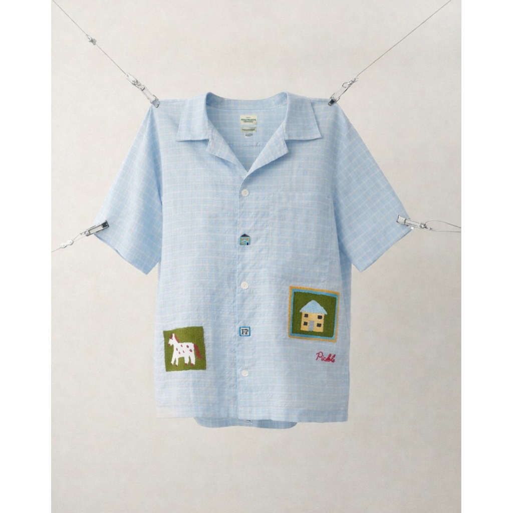 Pickle Projects — Homestead Gingham Hand-Embroidered Shirt (ปักด้วยมือ)
