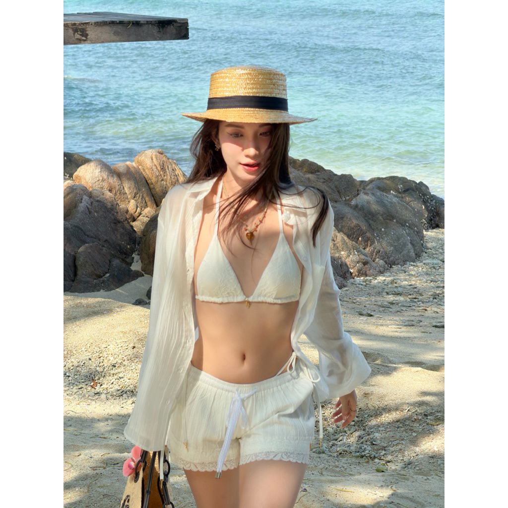 Jolie Shorts กางเกงขาสั้นลูกไม้ เนื้อผ้าCottonพรีเมียม มีซับในทั้งตัว ทรงสวยมาก รูปที่ 4