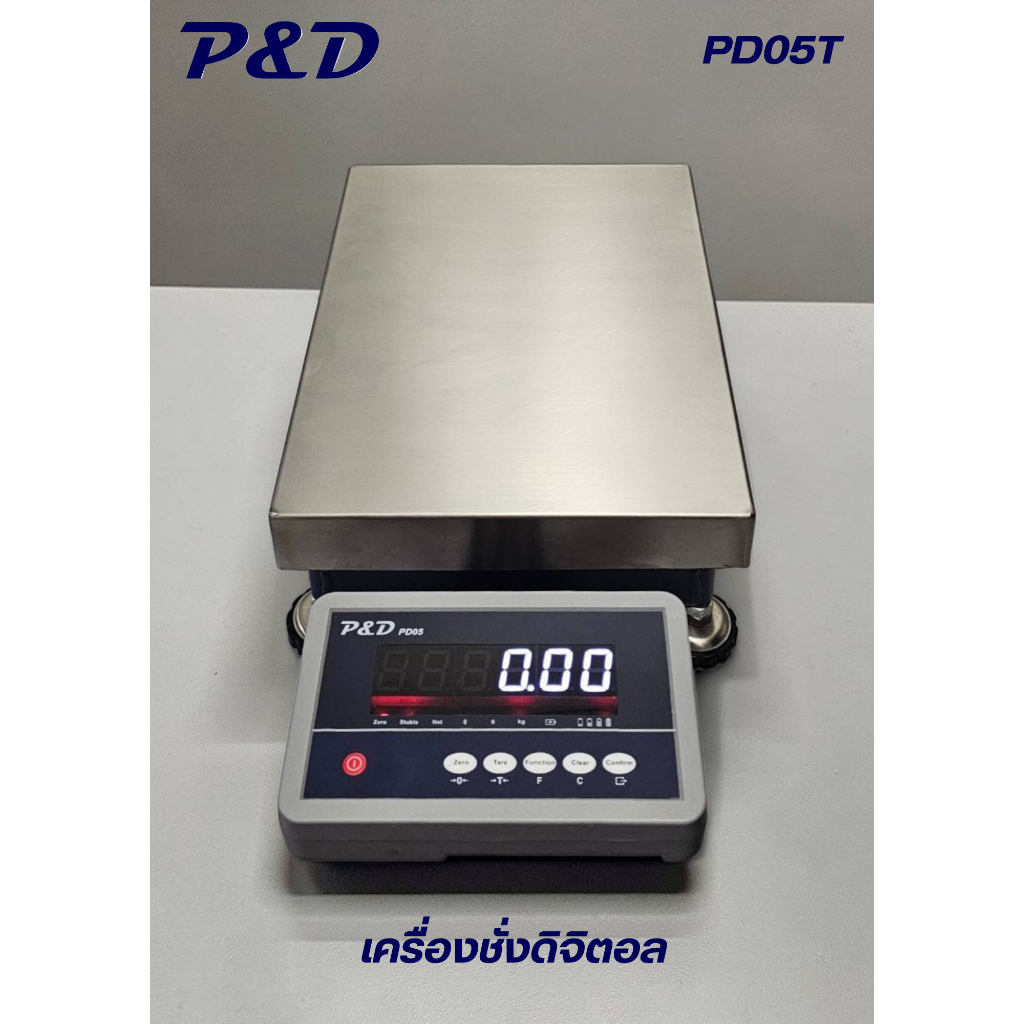 เครื่องชั่งดิจิตอล ยี่ห้อ P&D รุ่น PD05T , 30kg., 60kg., 100kg., 150kg.  ขนาดแท่นชั่ง 30 x 40 ซม.
