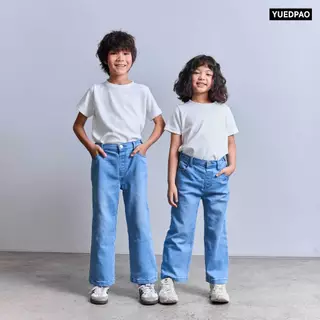 Yuedpao Smooth Flex Jeans (Straight Leg Kids) กางเกงยีนส์เด็กทรงกะบอก ยีนส์ยืดเด็ก เอวปรับได้ ใส่สบาย ยืดแต่ไม่ย้วย