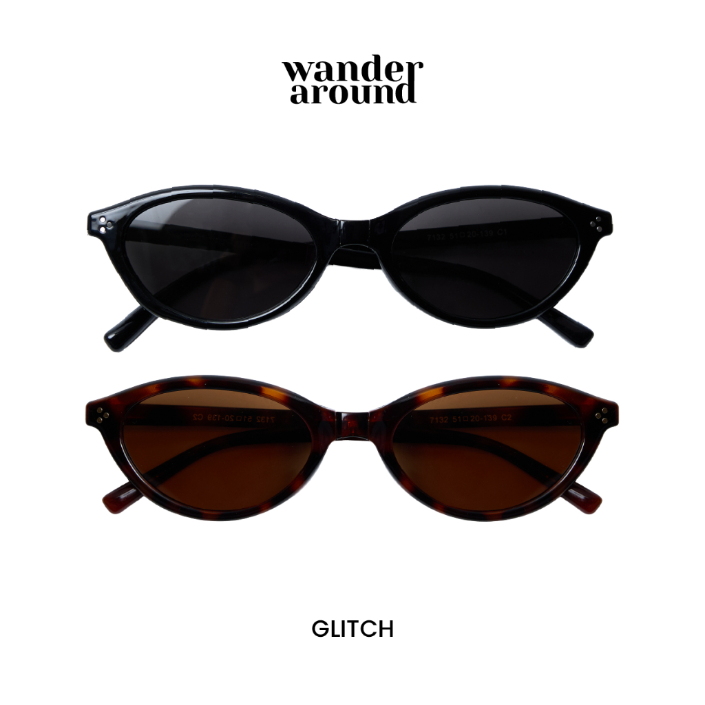 WANDER AROUND SUNGLASSES - Glitch (Black, Leopard) แว่นกันแดด