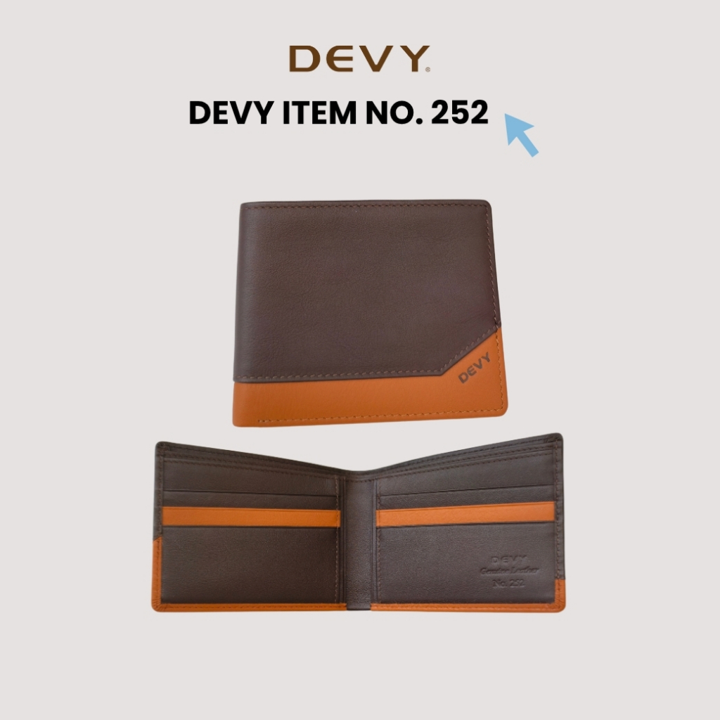 DEVY กระเป๋าสตางค์รุ่น 252 (หนังนุ่ม 10 ช่องการ์ด)
