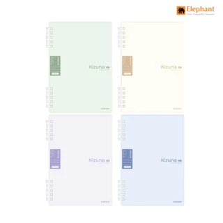 Elephant ตราช้าง สมุดสันห่วง Kizuna รุ่น LPPA-501 ขนาด A5/B5 สมุดเติมกระดาษได้ 80 แกรม / 60 แผ่น (คละสี 1 เล่ม)