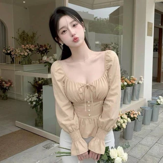 F01🍒 [มีไซส์ใหญ่ อก 34-62] S-XXXXXL เสื้อคอเหลี่ยมสาวอวบทรงคอร์เซ็ต สวยสับฉบับตัวแม่ ใส่แล้วมีเอว อกใหญ่แค่ไหนก็เอาอยู่